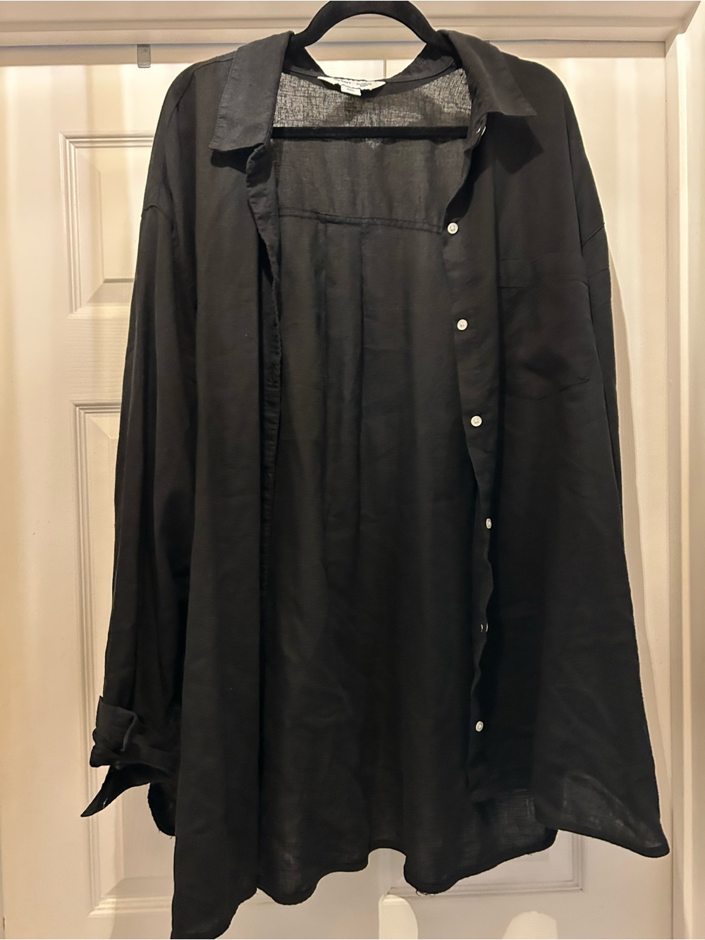 Old Navy Women's Linen Button-Down Boyfriend Shirt